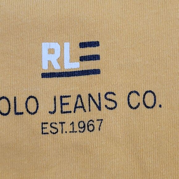 Vintage Polo-Jeans CO Shirt M/L 21x26 Ralph-Lauren Yellow - Picture 12 of 14
